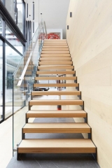 Zig Zag design straight double stringer staircase-allandmetal (1)