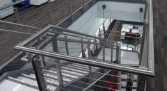 Stainless steel cable railing side mounted railing for office building