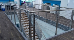 Stainless steel cable railing side mounted railing for office building