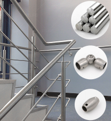 Staircase railing stainless steel rod railing for stairs design