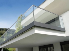 U base shoe glass balustrade aluminum glass railing design for balcony