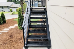 Metal outdoor stairs steps straight staircase