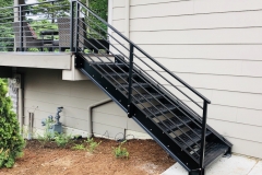 Metal outdoor stairs steps straight staircase