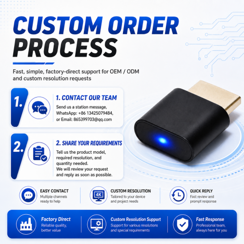 Factory-Direct Custom HDMI Dummy Plug Solutions