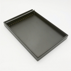 Leatherette Necklace Tray with 15pcs gold hooks