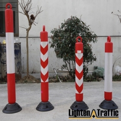 Highly Visible Soft Elastic PU Flexible delineator Warning Post