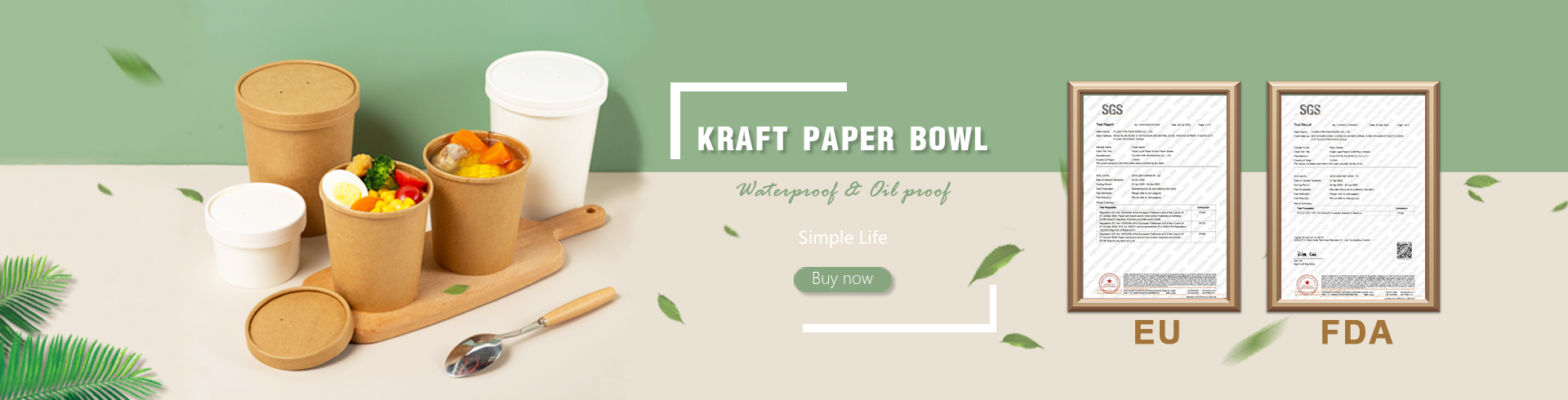 Kraft paper noodle box is certified by FDA and EU, and its quality is safe and reliable
