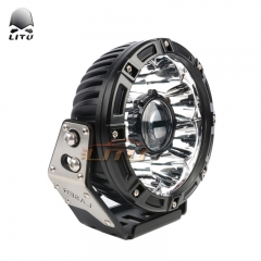 LITU 7 Inch LED Pod Light Offroad LED Round Light Driving Lights with Laser Beam Led Work Lights for ATV Truck Boat Garden