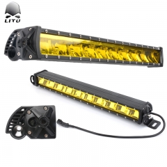 LITU LED Light Bar Yellow/White Single Row Off Road LED Light Bar Automotive for Truck Tractor Boat