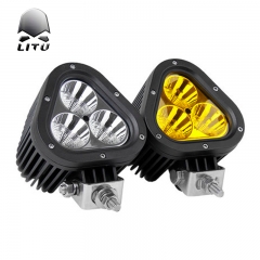 2020 LITU 60W LED Triangle Driving Lamps Off Road Motorcycles Headlights Roof A Pillar Auto Work Lights for Truck Tractor ATV UTV
