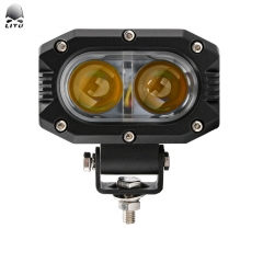 Spotlight 50W 4inch Dual Color amber led strobe lights 12v led work light waterproof ip68 led driving lights For trucks vehicles