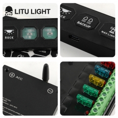 LITU 12V 24V LED Panel Circuit Control Box 4/6 Gang Switch Panel LED for UTV Off Road Car SUV