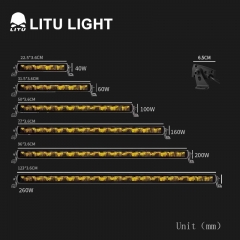 LT-CTD-47 260W LED single -row off -road light bar