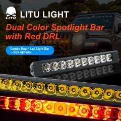 LT-CTD-57 Single Row Off-road LED Light Bar With Red DRL