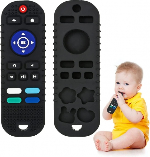 Silicone Baby Teething Toys,BPA Free TV Remote Control Shape Teething Toys for Babies 6-12 Months Baby Chew Toys for Toddlers,Baby Teethers Relief Soo