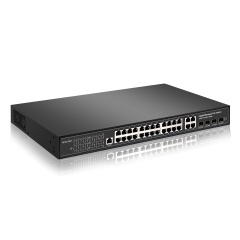 OEM/ODM 32-Port Gigabit L2 Managed Poe Switch with 4 Combos port VLAN/QOS/ SNMP/POE intelligent managed