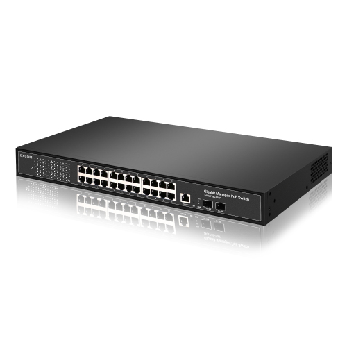 High Quality 10/100/1000M PoE switch with 26 Ports L2+ Managed Gigabit PoE Switch