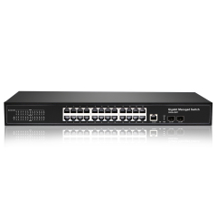 Layer2  Managed Switch 24-port 10/100/1000T +2-port 10/100/1000X SFP  