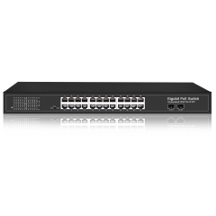 24-Port 10/100/1000M PoE Swtich With 2 gigabit SFP Port