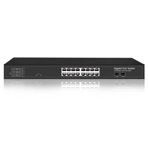 16-Port 10/100/1000M PoE Swtich With 2 gigabit SFP Port