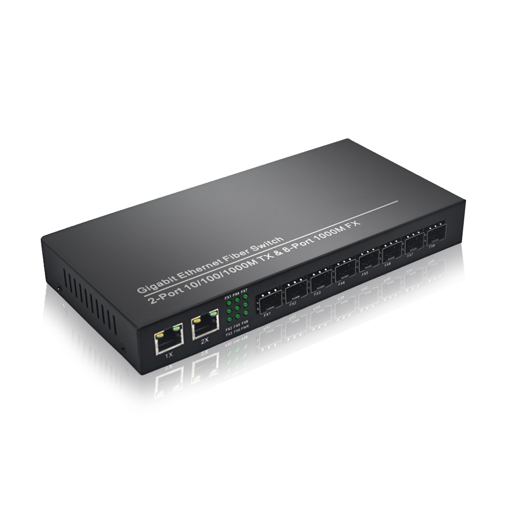 Gigabit SFP Fiber Switch 1000Mbps Optical Media Converter 4 * SFP