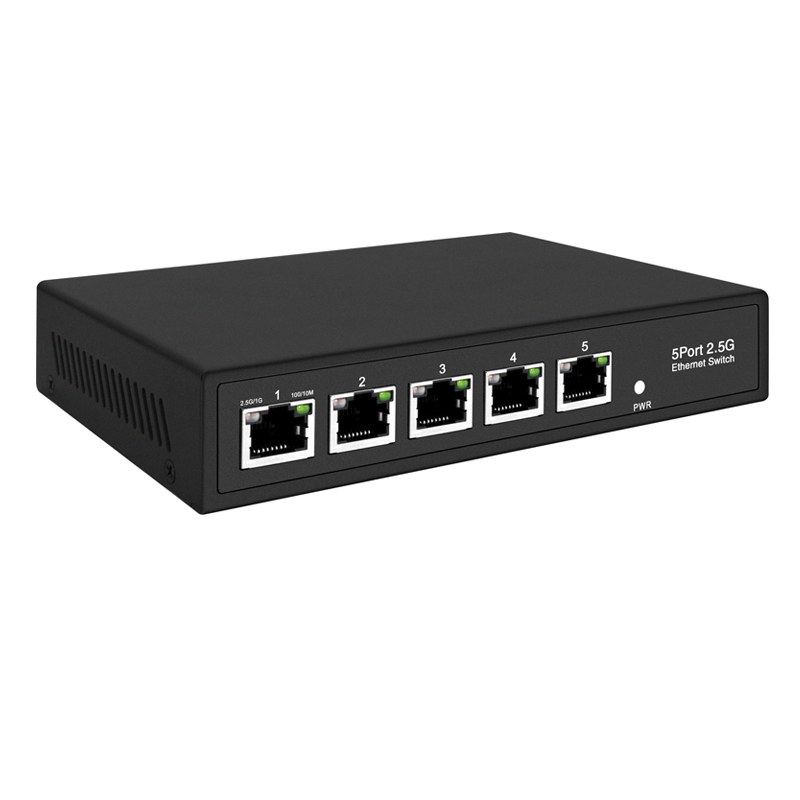 2.5gb Network Switch 5 Port For Vlan Support with 80Gbps Switch Capacity,