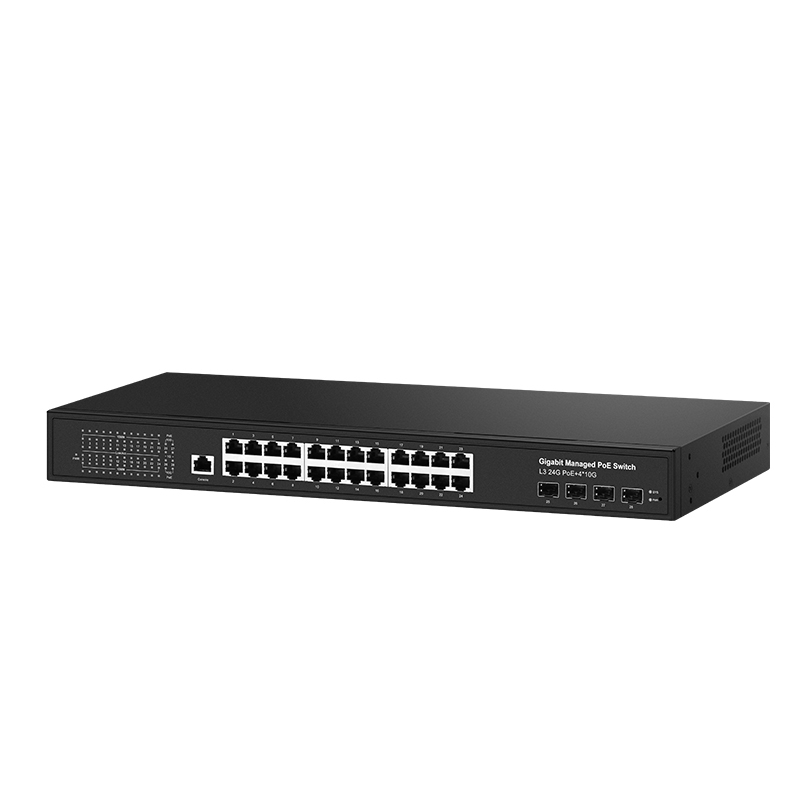 24*10/100/1000M PoE Port +4*100/1000/10000M SFP L3 Managed PoE Switch