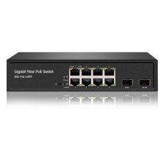OEM 24V 1000Mbps Passive Network PoE Switch 8 Port+2 Gigabit SFP Uplink Ports