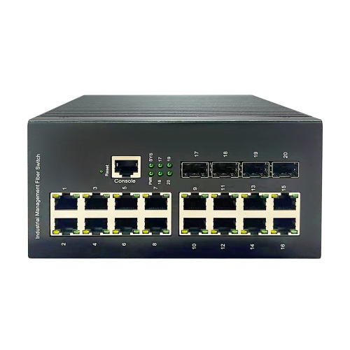 Industrial 16*10/100/1000Mbps Adaptvie PoE Ports+4*10G SFP Slot+ PoE Switch