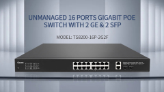 Unmanaged 24 Port Full Gigaibt POE Switch With 2X1G RJ45 & 2X1G SFP