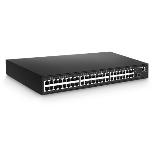 48 Ports Gigabit OpenWRT Managed PoE Switch with 2 Fiber SFP