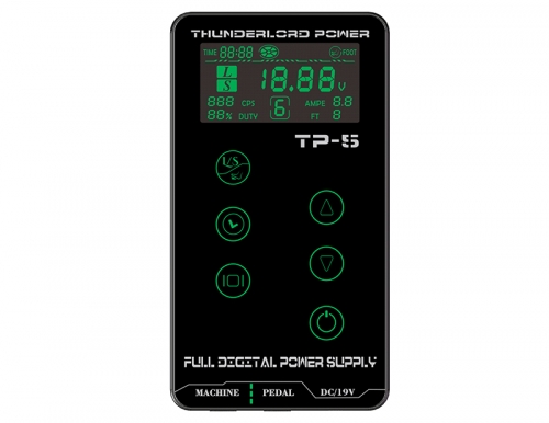 TP-5 THUNDERLORD Tattoo Power Supply, Professional Tattoo Power Supplies Touch Screen Intelligent Digital LCD Dual Tattoo Machine Power Supply Set