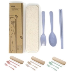 Wheat straw fork spoon chopsticks tableware knit