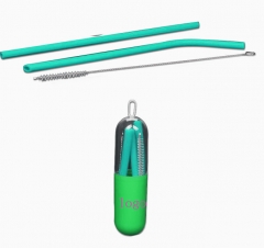 Silicone Straw with Capsule Case