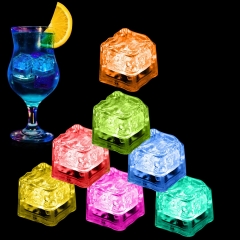 Light Up Ice Cubes, Multi Color Led Ice Cubes for Drinks with Changing Lights, Reusable Glowing Flashing Ice Cube for Club Bar Party Wedding Decor