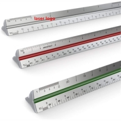 Color-coded 12" Architectural Aluminum Triangular scale