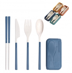 Portable Foldable Travel Utensil Set With Case