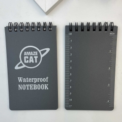 Wirebound Waterproof Spiral Steno Memo ruler pocket notepad