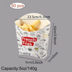 5oz Disposable French Fries Container Chips Snack Box