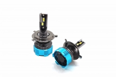 Three color H4 LED car headlight bulb