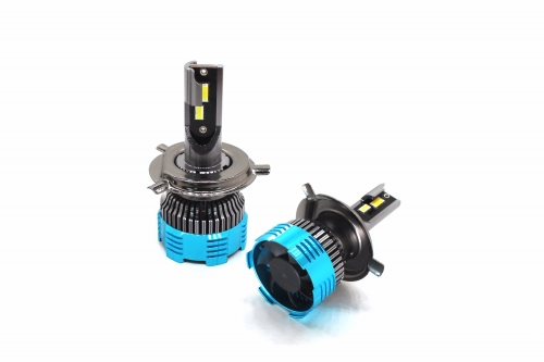 Three color H4 LED car headlight bulb