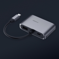 USB-C to HDMI VGA Adapter with PD Power Supply