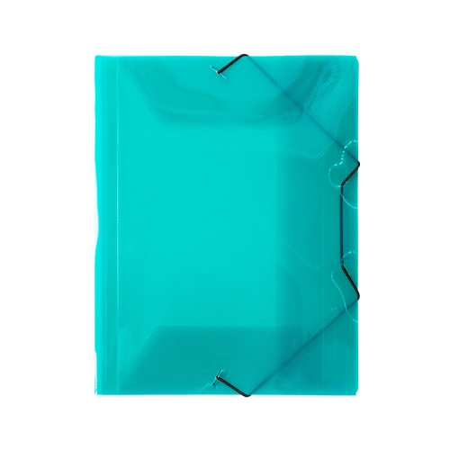 3 Flap Folder with Elastic Closure, Translucent, PP A4/Foolscap