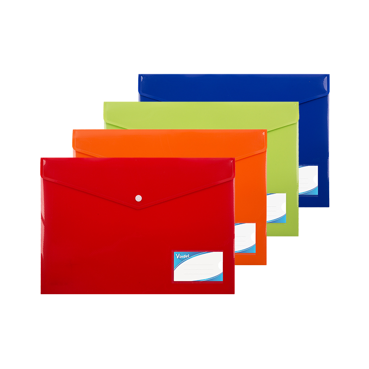 Document Wallet With Button Closure, Opaque Glossy, Pp A4, A3,document 