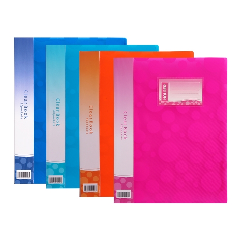 NEON Display Book with Full Length Spine Label, PP A4, 10-60pockets