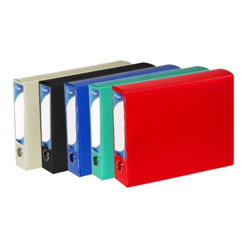 Landscape High Capacity Box Files with Finger Ring, Button Closure, PP ...