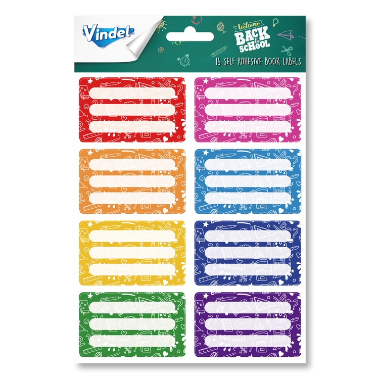Selfadhesive Book Name Labels, Back to School
