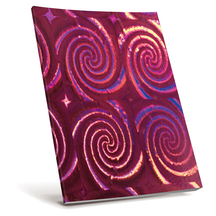 Holographic Selfadhesive Book Cover Swirl