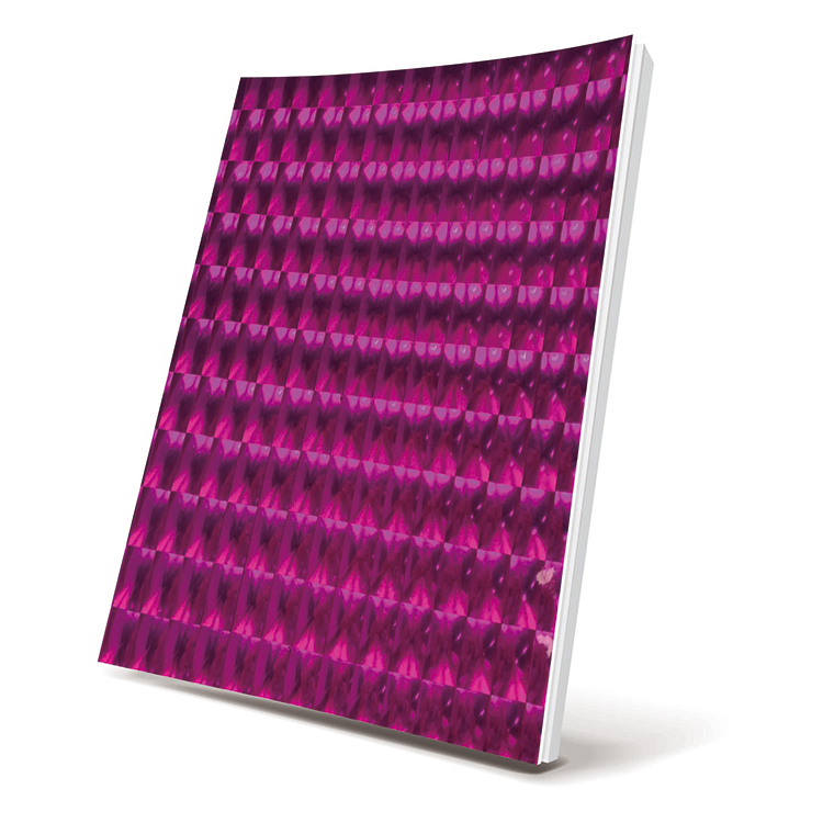 Holographic Selfadhesive Book Cover Aqua Pink