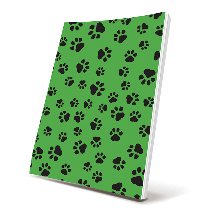 Selfadhesive Book Cover Flocked Paws